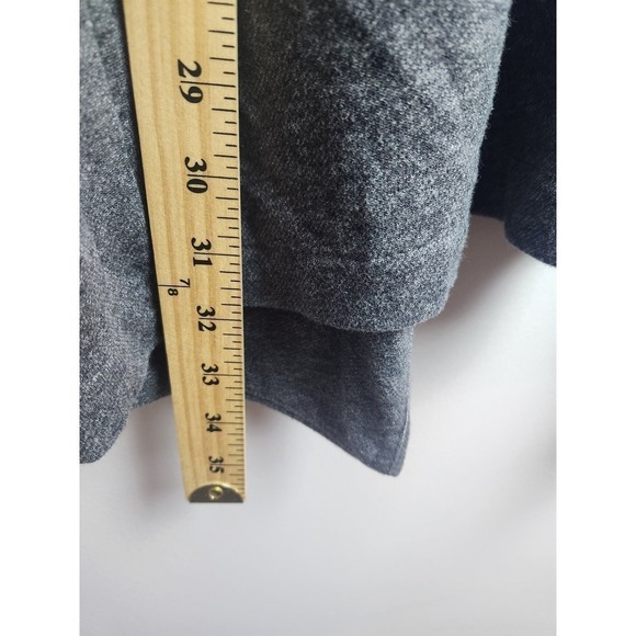 Garnet Hill Womens Open Front Cardigan Sz L Gray 3/4Cuffed Sleeve Front Pockets - Picture 7 of 8